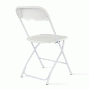 Lot de 6 chaises pliantes de réception - structure en acier et dossier PEHD - usage professionnel intérieur/extérieur_4