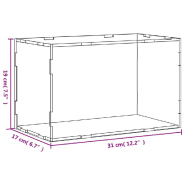 Vidaxl boîte d'affichage transparente 31x17x19 cm acrylique 154914_4