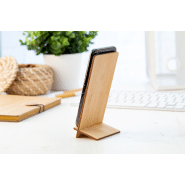 Support pour téléphone portable - en contreplaqué de bambou - couleur naturelle - 12g_4