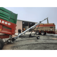 Vis à grains sur chariot à entrainement électrique à double spire Ø 160 mm - Trémie 2,50 m de largeur_4