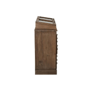 Buffet Soma - 11 tiroirs, 2 vitrines en bois massif vintage - Marron foncé_4