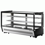 Vitrine réfrigérée à poser noire avec éclairage LED - 200 L - 3 niveaux_4