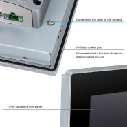Panel PC industriel fanless 12.1 pouces 16:10 WXGA pour HMI, supervision et automatisation - EVI-12WAC avec façade IP66 et connectique complète_4