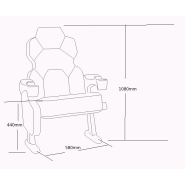 Fauteuil de cinéma haut de gamme - Linsen Seating - Hauteur totale 1080mm - cuir PU de qualité - LS-614_4