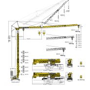 Grue de chantier Liebherr 34 K avec transport compact et maniabilité optimisée
