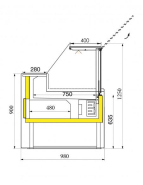 Vitrines ventilées avec réserve - 1500 mm - Référence: VERA-V-RE-1500_4