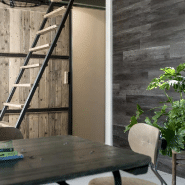 Wallart planches d'aspect de bois noir charbon 432700_4
