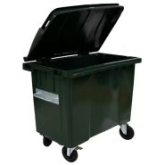 Chariot à déchet - Soco'or - Volume 1100L - Polyéthylène HDPE, 4 roues avec freins rotatifs, résistant aux UV et aux chocs_4