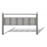 Barrière urbaine Bar3700 Urban'NT - en acier avec potelets et main courante en fer plat_4