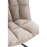 Fauteuil relax pivotant Pietra - tissu gris clair - design contemporain et confortable_4
