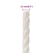 Vidaxl corde de travail blanc 12 mm 500 m polypropylène 153059_4