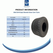 18x9.50-8 pneu tondeuse 4ply Multi turf, grass - pneu tondeuse Wanda P332 set of 2_4