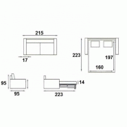 Canapé convertible PREMIUM 160 cm - Sommier à lattes RENATONISI - Matelas BULTEX - Microfibre gris graphite_4