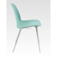 Lot de 4 chaises empilables en polypropylène - Piètement chromé - Référence 8490 CP S_4