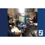 Hygiaphone mobile en plastique - Protection de comptoir en PMMA incolore ou PETG pour commerçants_4