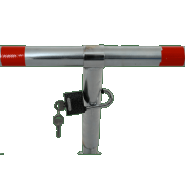Arceau de parking SPM1 ECO V2 - Tube acier galvanisé Ø 45 mm avec deux bandes rouges, cadenas renforcé et 12 points d'ancrage_4
