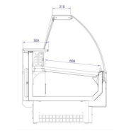 Vitrine réfrigérée avec service-arrière 188 x 98 cm et réserves réfrigérés_4