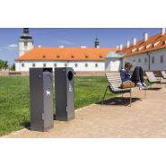 Cs111 - poubelle publique - mmcité 1 a.S. - corps en acier galvanisé, cendrier avec éteignoir à cigarettes, 32L, avec couvercle_4