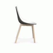 Lot de 2 chaises JAM W grège - coque bicolore en techno-polymère, piétement en hêtre blanchi - fabrication 100% italienne_4