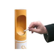 Cendrier sur pied Potelet-Cigarette - Contenance 3000 mégots - Tube acier Ø 76 mm et aluminium moulé_4