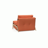 Fauteuil convertible design Innovation Living - Sofabed Cubed 02 Wood - Argus Rust - Lit 200x90 cm_4