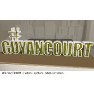 Lettres et logo végétales 3D en polystyrène - Lettres, Lichen scandinave pour l'intérieur uniquement, Violet_4