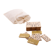 Dominos sur mesure en contreplaqué de bouleau - 28 tuiles avec impression couleur et étui en coton_4