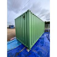 Container 20 pieds stockage avec rideau alu isolé en façade_5