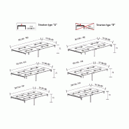 Bench vis-à-vis 4 postes sur 4 crédences So Martos_4