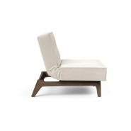 Fauteuil convertible Innovation Living Splitback Eik - Lit 90x115 cm - Pieds chêne noyer - Tissu bouclé Off White_4
