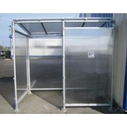 Abri fumeur ECO - Structure aluminium anodisé - Panneaux polycarbonate anti-UV - Dimensions 2459x2011x2375 mm_4
