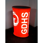 Comptoir lumineux pliable oval en tissu avec éclairage LED - Format 60x40xH100 cm_4