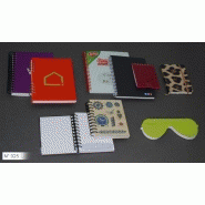 Papeterie publicitaire - Carnets, blocs-notes et crayons personnalisés avec reliures variées et matériaux divers_4