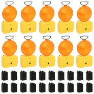 Vidaxl lampes de chantier 10 pcs avec piles 18x8x37 cm 150985_4