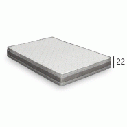 CANAPÉ CANAPEXPRESS GRANDIOSE MATELAS MÉMORY 22 CM SOMMIER MÉTAL 140 CM TISSU TWEED TAUPE_4