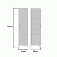 Composition angle lit escamotable Sofa Automatica - Canapé microfibre gris 140x200 cm avec rangement intégré_4