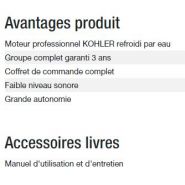 Power xp-k6m-alize - Groupe électrogène Kohler - 230V mono - Gamme INDUSTRIAL_4