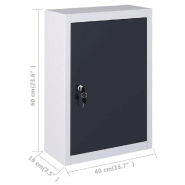 Vidaxl armoire à outils murale style industriel métal gris et noir 145354_4
