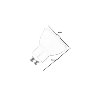 Ampoule GU10 LED - 6W - 60° - Réf 4588C2 - Aluminium/PC - Éclairage économique et durable_4