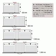 Armoire basse pour dossiers suspendus - Mobel Linea - 100, Blanc pastel, Gris aluminium_4