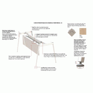 Bureau individuel X3 avec pieds bois - Officity - 160, Blanc, Blanc_4