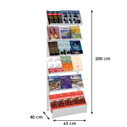 Présentoir Média-Rack® grande capacité - 3 meubles + 2 joues - 18 étagères Réf : 12963J2_4