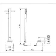 40-4 - Cric hydropneumatique AC Hydraulic à 4 niveaux - Capacité : 40/27/16/10 t - Pour bus bas et véhicules à garde au sol basse_4