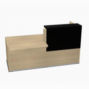 Bureau d'accueil lumineux Tera - MDD - 246, Chêne Canadien, Gauche, Noir_4