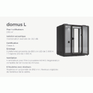Cabine acoustique 4 personnes Domus L - Mobel Linea - Gris anthracite , Gris_4