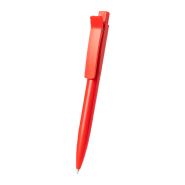 Stylo bille en plastique ABS - clip spécial - encre bleue - couleur rouge - 13g_4