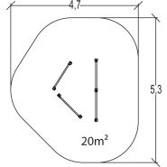 Barres d'appui senior - parcours de santé métal - Proludic - 2,30 m de largeur - JPS18-S-M_4