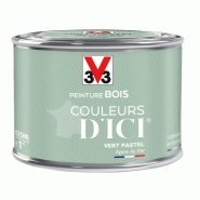 Peinture bois extérieur et intérieur Couleurs d'ici® V33 - Vert pastel velours - 0.125L - Garantie 10 ans_4