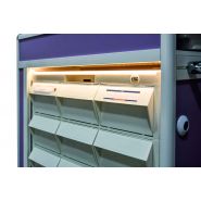 Tecnocar - Chariot informatique professionnel - Dimensions 55 x 62 x 107 cm - Écran tactile 19'' et verrouillage électronique_4