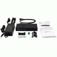 EXSYS EX-12290HMS HUB métallique 10 ports USB 3.2 Gen 2x1, 4x USB-C et 6x USB-A 3.2 Gen 1, pour table, mur et rail DIN_4